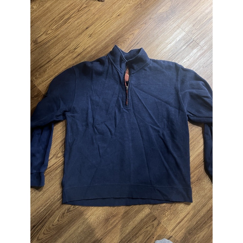 Orvis 1/4 ZIp Pullover Sweater Men's XL Blue